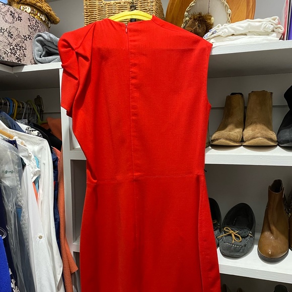 Per Se Red Cocktail Dress with optional belt - Picture 4 of 6